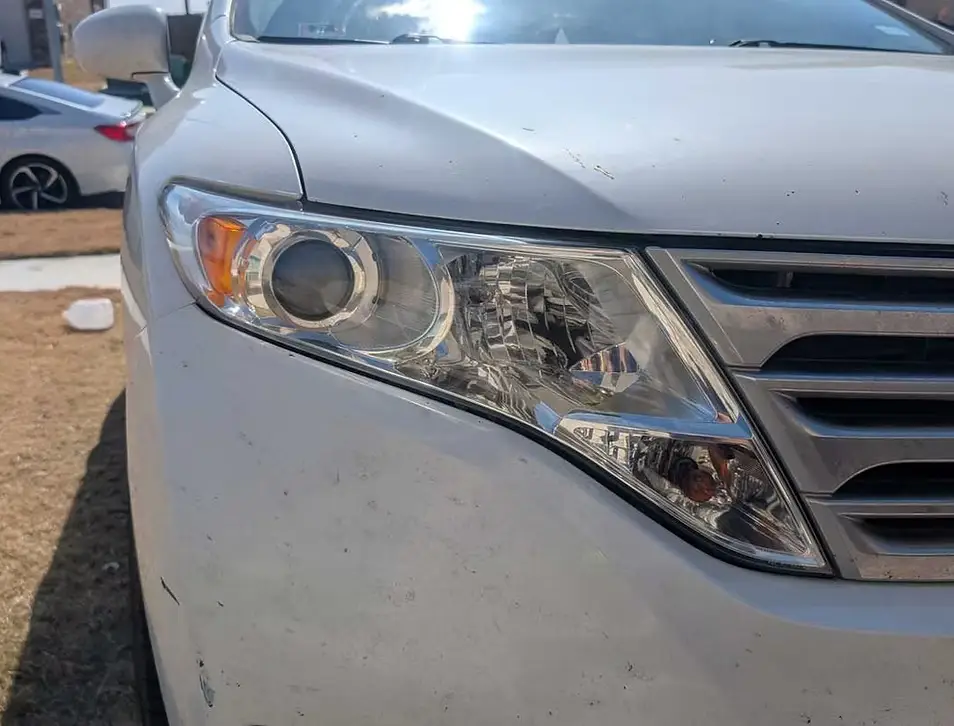 Headlight restoration in progress at Detail Now, Taylor, TX